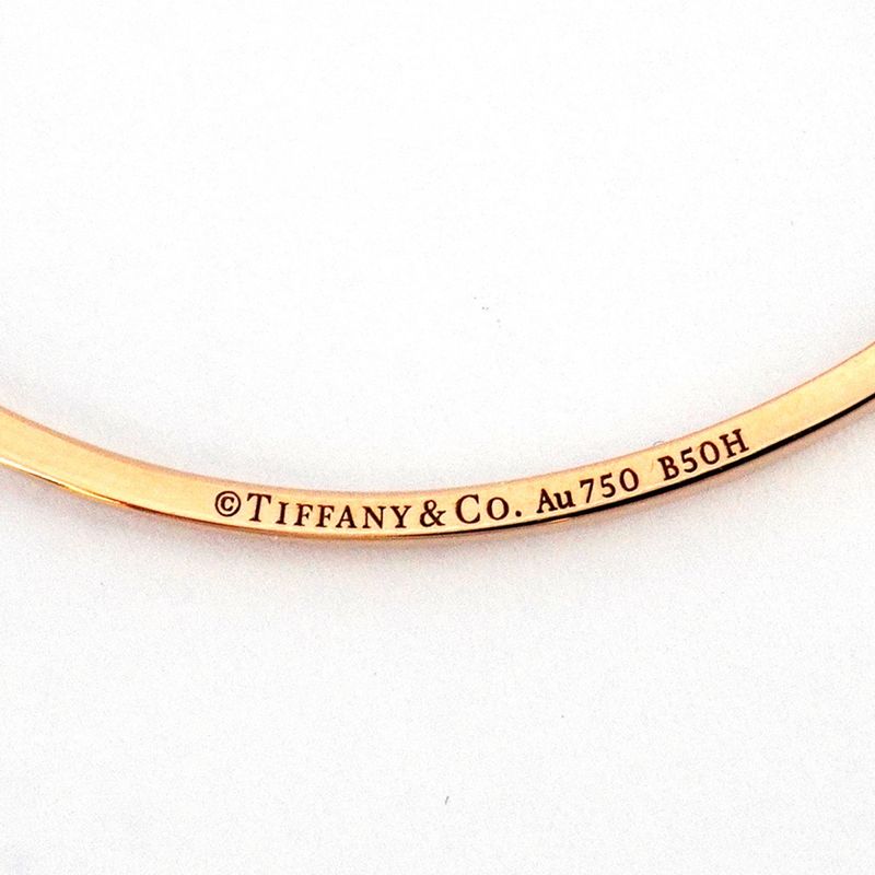 Tiffany & Co Necklace T-smile Small 18K Pink Gold Pink Gold With Diamonds Ladies