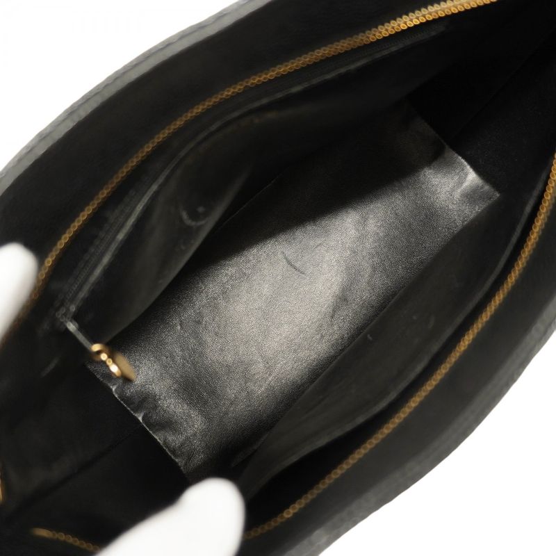 Chanel Tote Bag Revival Tote Caviar Skin Black Gold Hardware Women's