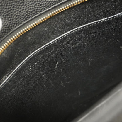 Chanel Tote Bag Revival Tote Caviar Skin Black Gold Hardware Women's