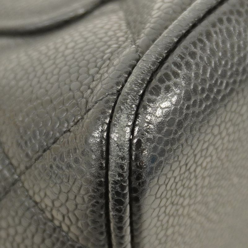 Chanel Tote Bag Revival Tote Caviar Skin Black Gold Hardware Women's