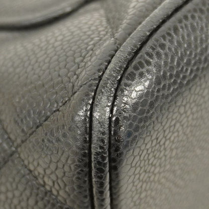 Chanel Tote Bag Revival Tote Caviar Skin Black Gold Hardware Women's