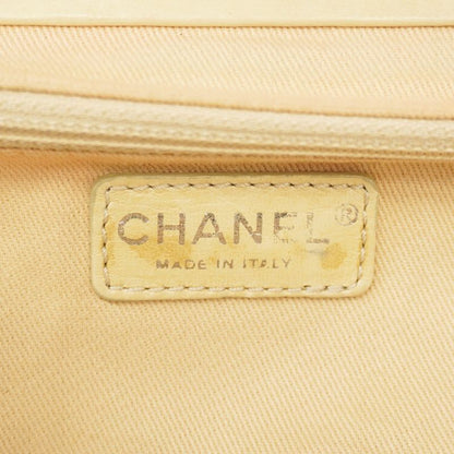 Chanel Shoulder Bag Matelasse Lambskin White Silver Hardware Women