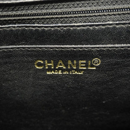 Chanel Handbag Matelasse Caviar Skin Black Gold Hardware Women
