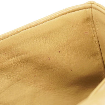 Chanel Shoulder Bag Matelasse Lambskin Beige Gold Hardware Women