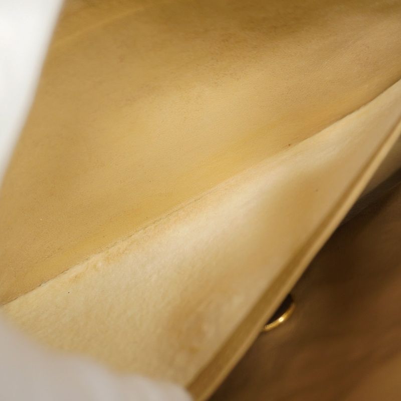 Chanel Shoulder Bag Matelasse Lambskin Beige Gold Hardware Women