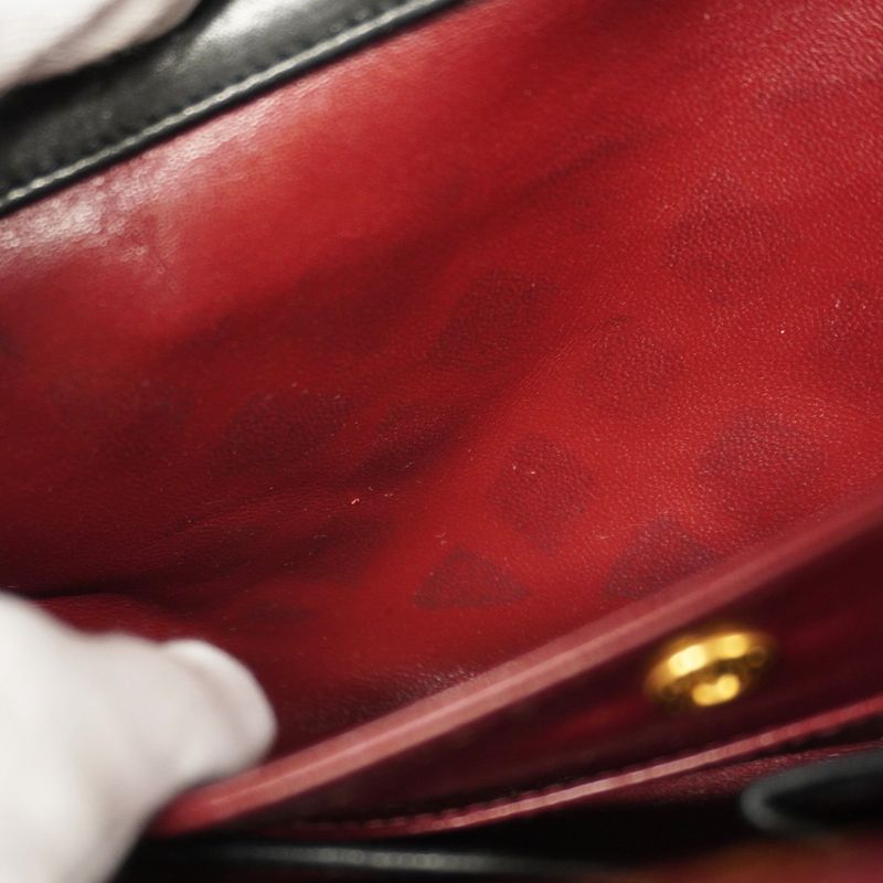 Chanel Shoulder Bag Matelasse Lambskin Black Gold Hardware Women