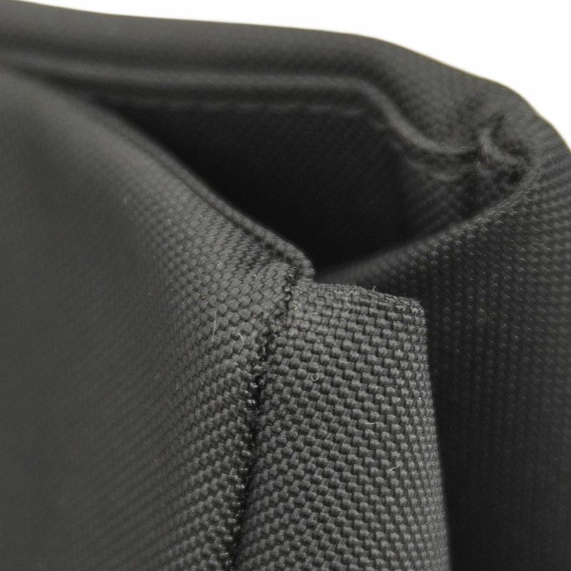 Chanel Tote Paris Biarritz Nylon Navy Black Silver Hardware Women's