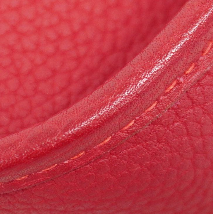 Hermes Shoulder Bag Evelyn 1GM Taurillon Clemence Rouge Vif Silver Hardware □G