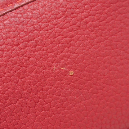 Hermes Shoulder Bag Evelyn 1GM Taurillon Clemence Rouge Vif Silver Hardware □G