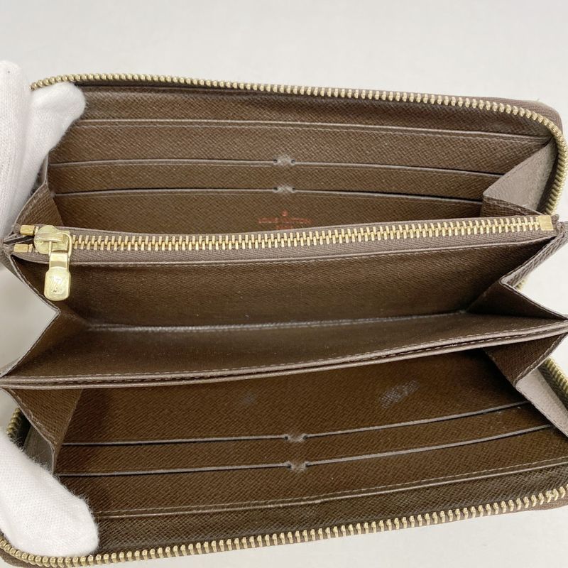 Louis Vuitton Long Wallet Damier Zippy Wallet N60015 Ebène Men Women Unisex