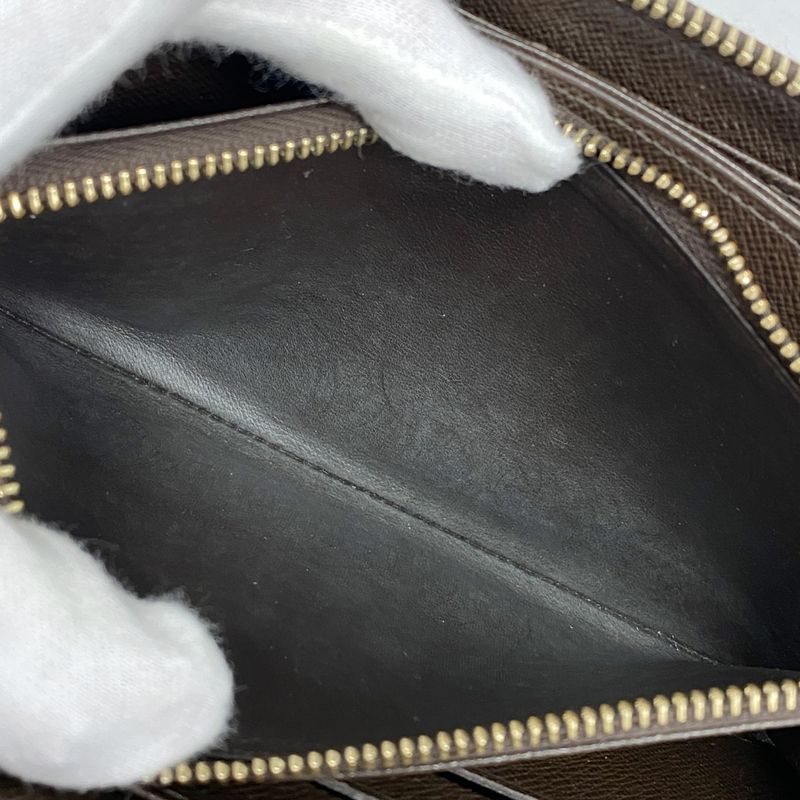 Louis Vuitton Long Wallet Damier Zippy Wallet N60015 Ebène Men Women Unisex