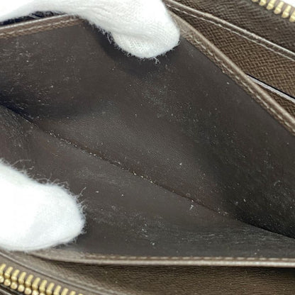 Louis Vuitton Long Wallet Damier Zippy Wallet N60015 Ebène Men Women Unisex