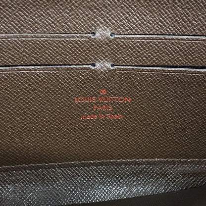 Louis Vuitton Long Wallet Damier Zippy Wallet N60015 Ebène Men Women Unisex