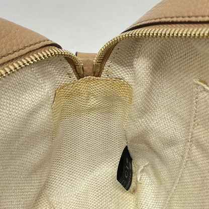 Gucci Shoulder Bag Soho 308364 Leather Beige Chien Pan Gold Hardware Women