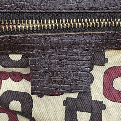 Gucci Tote Bag GG Canvas Sherry Line 137396 Canvas Brown Gold Hardware Women