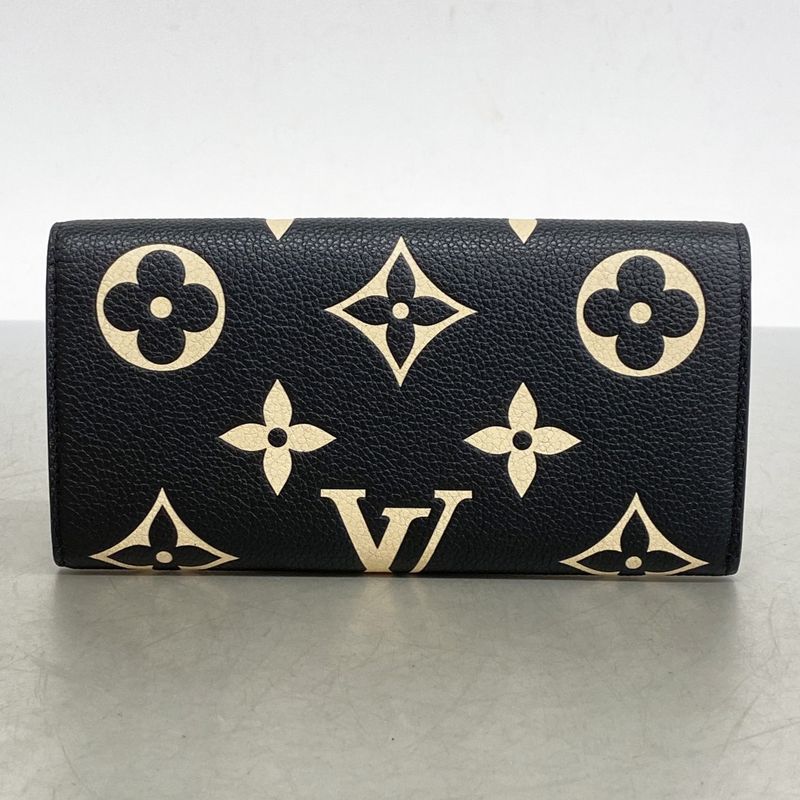 Louis Vuitton Long Wallet Monogram/empreinte Bicolor Portefeuille Emily M83138