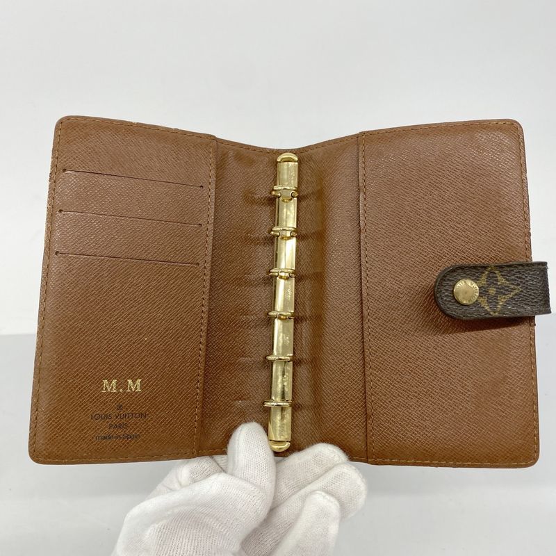 Louis Vuitton Notebook Cabas Monogram Agenda PM R20005 Brown Men Women Unisex