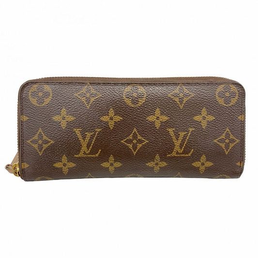 Louis Vuitton Long Wallet Monogram Portefeuille Clemence M61298 Brown Rose