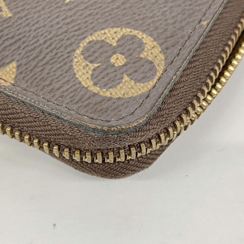 Louis Vuitton Long Wallet Monogram Portefeuille Clemence M61298 Brown Rose