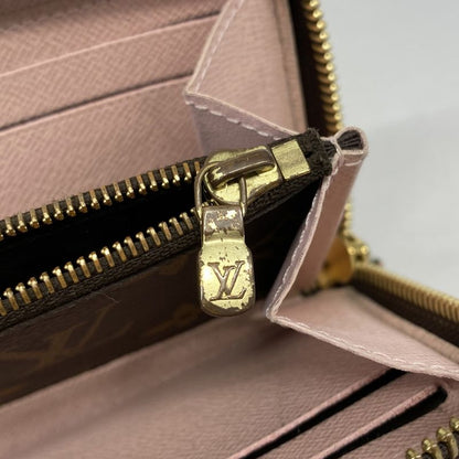Louis Vuitton Long Wallet Monogram Portefeuille Clemence M61298 Brown Rose