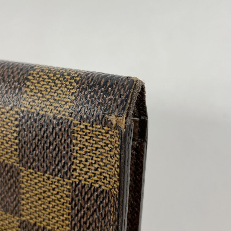 Louis Vuitton Long Wallet Damier Portevalleur Carte Cles Di N61823 Ebène Men