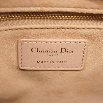 Christian Dior Handbag Canage Lady Dior Leather Pink Chien Pan Gold Hardware