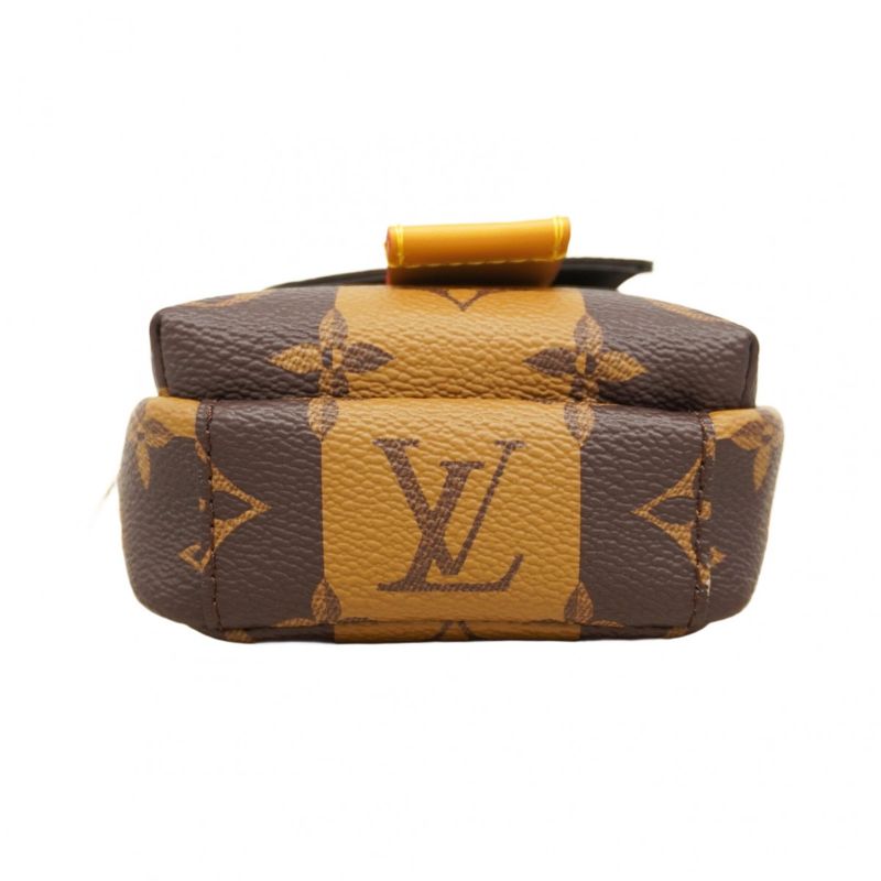 Louis Vuitton Shoulder Bag Monogram Stripe NIGO Double Phone Pouch M81005 Brown