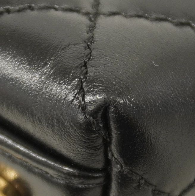 Chanel Handbag Matelasse Coco Handle Lambskin Black Gold Hardware 2way Bag