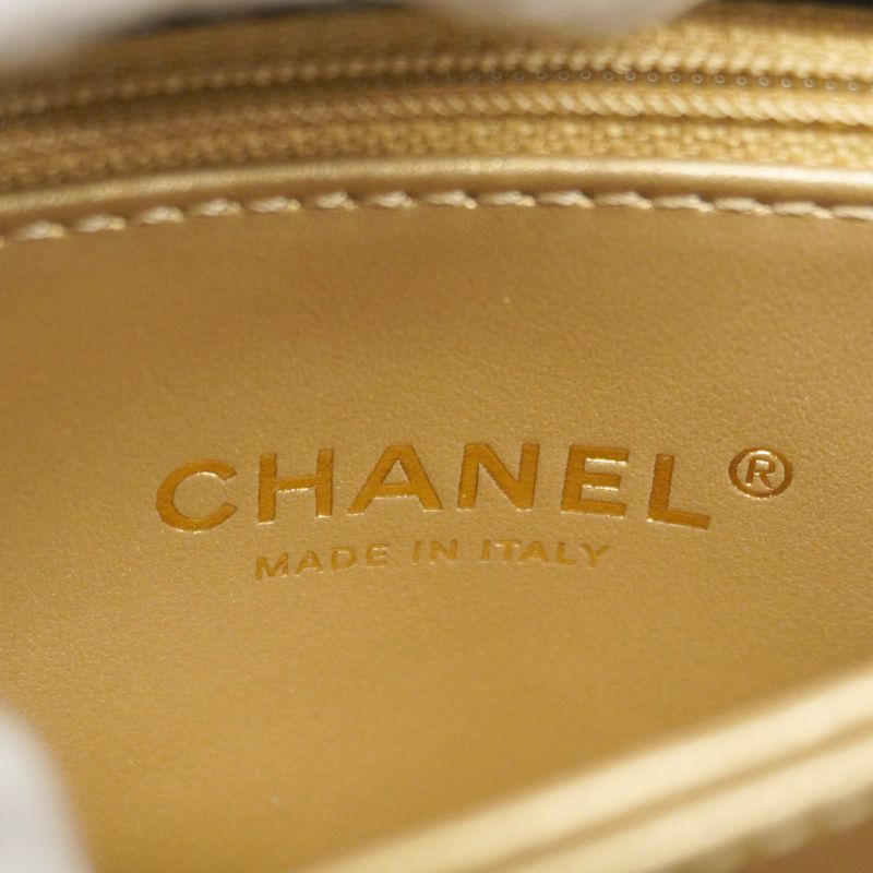 Chanel Handbag Matelasse Coco Handle Lambskin Black Gold Hardware 2way Bag