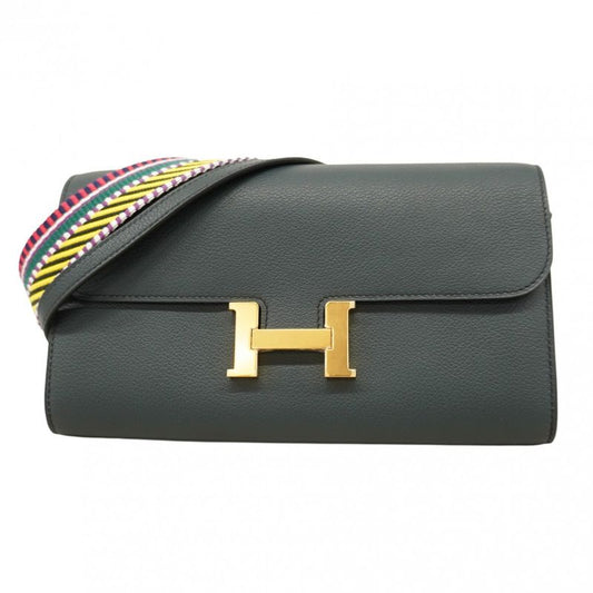 Hermes Shoulder Wallet Constance Togo Evercolor New Veil Fonce Gold Hardware B