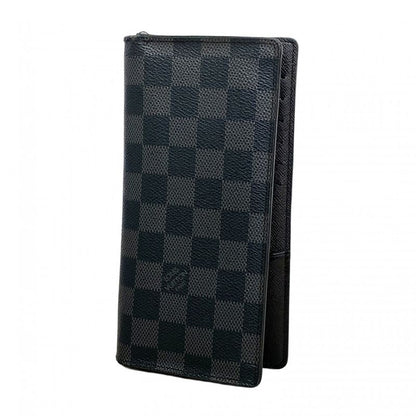 Louis Vuitton Long Wallet Damier Graphite Formerly Shape Portefeuille Brazza
