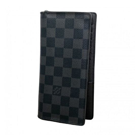 Louis Vuitton Long Wallet Damier Graphite Formerly Shape Portefeuille Brazza