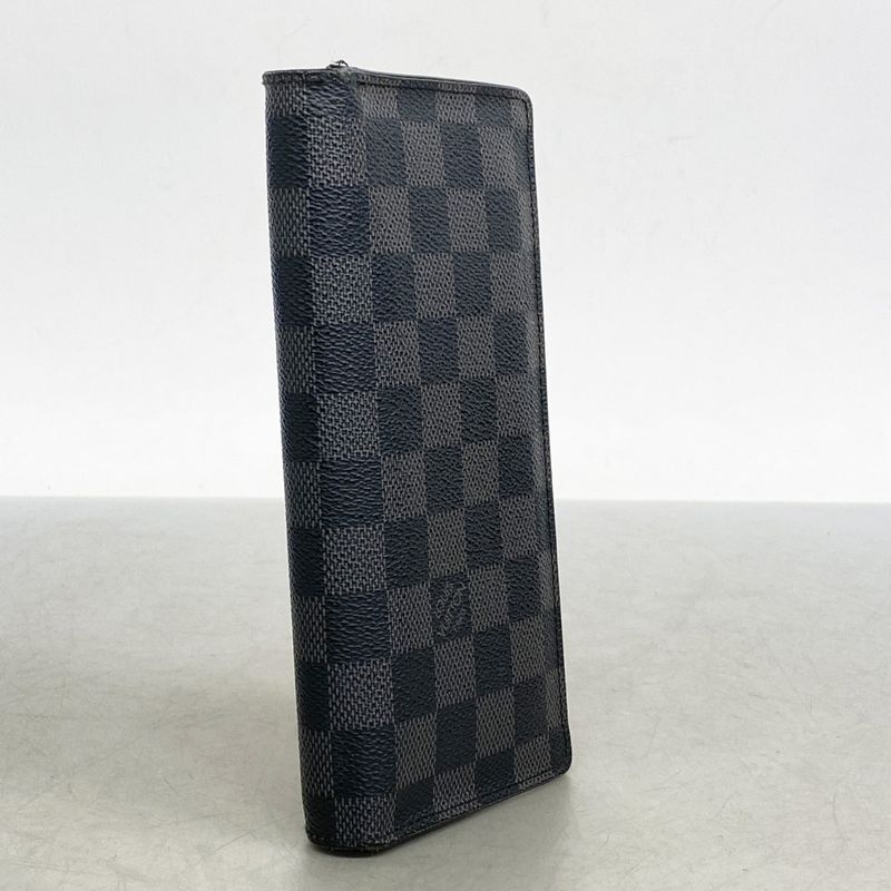 Louis Vuitton Long Wallet Damier Graphite Formerly Shape Portefeuille Brazza
