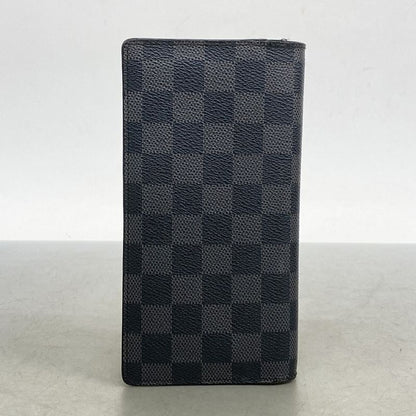 Louis Vuitton Long Wallet Damier Graphite Formerly Shape Portefeuille Brazza