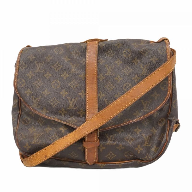Louis Vuitton Shoulder Bag Monogram Saumur 35 M42254 Brown Ladies