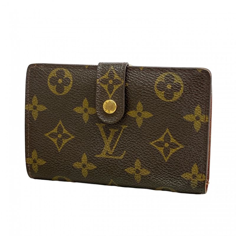 Louis Vuitton Wallet Monogram Porte Monnaie Viennois M61663 Brown Ladies