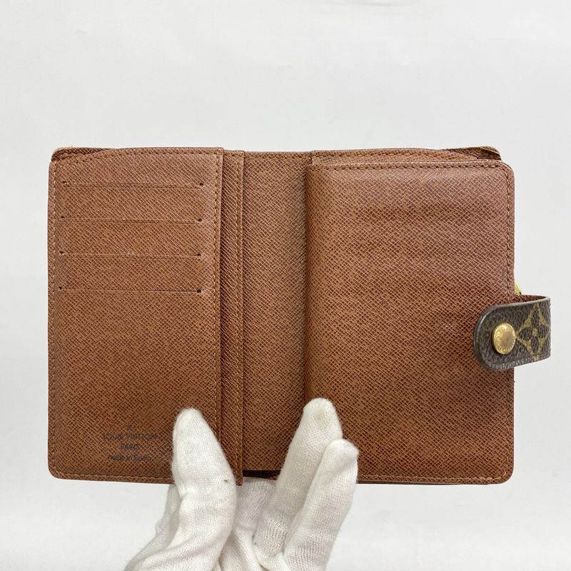 Louis Vuitton Wallet Monogram Porte Monnaie Viennois M61663 Brown Ladies