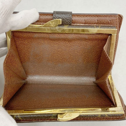 Louis Vuitton Wallet Monogram Porte Monnaie Viennois M61663 Brown Ladies