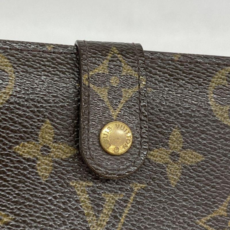 Louis Vuitton Wallet Monogram Porte Monnaie Viennois M61663 Brown Ladies