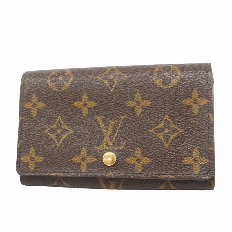 Louis Vuitton Wallet Monogram Porte Monnaie Vie Trésor M61730 Brown Ladies