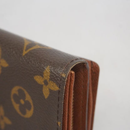Louis Vuitton Wallet Monogram Porte Monnaie Vie Trésor M61730 Brown Ladies