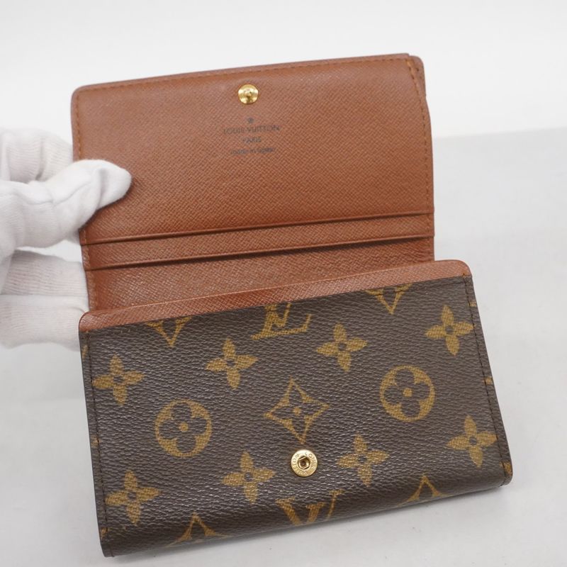 Louis Vuitton Wallet Monogram Porte Monnaie Vie Trésor M61730 Brown Ladies