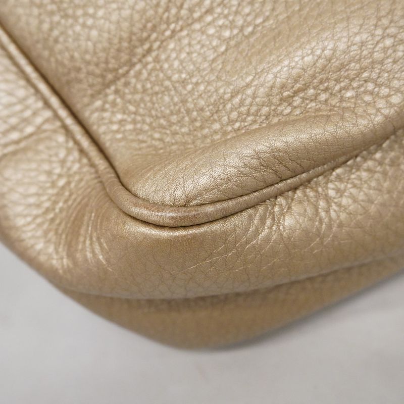 Gucci Shoulder Bag Soho 308983 Leather Beige Chien Pan Gold Hardware Women