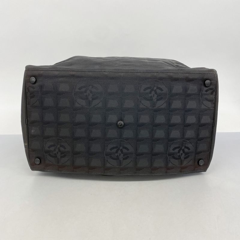 Chanel Handbag New Travel Nylon Black Cles Deuce