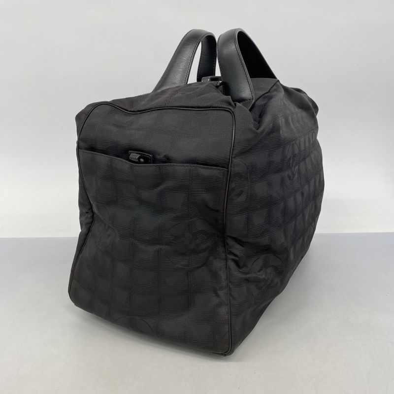 Chanel Handbag New Travel Nylon Black Cles Deuce