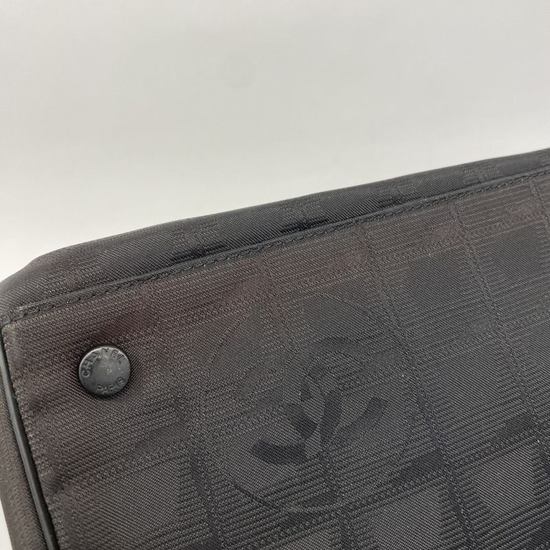 Chanel Handbag New Travel Nylon Black Cles Deuce