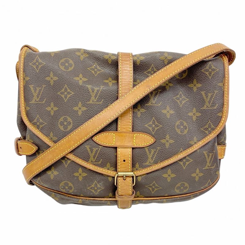 Louis Vuitton Shoulder Bag Monogram Saumur 30 M42256 Brown Ladies