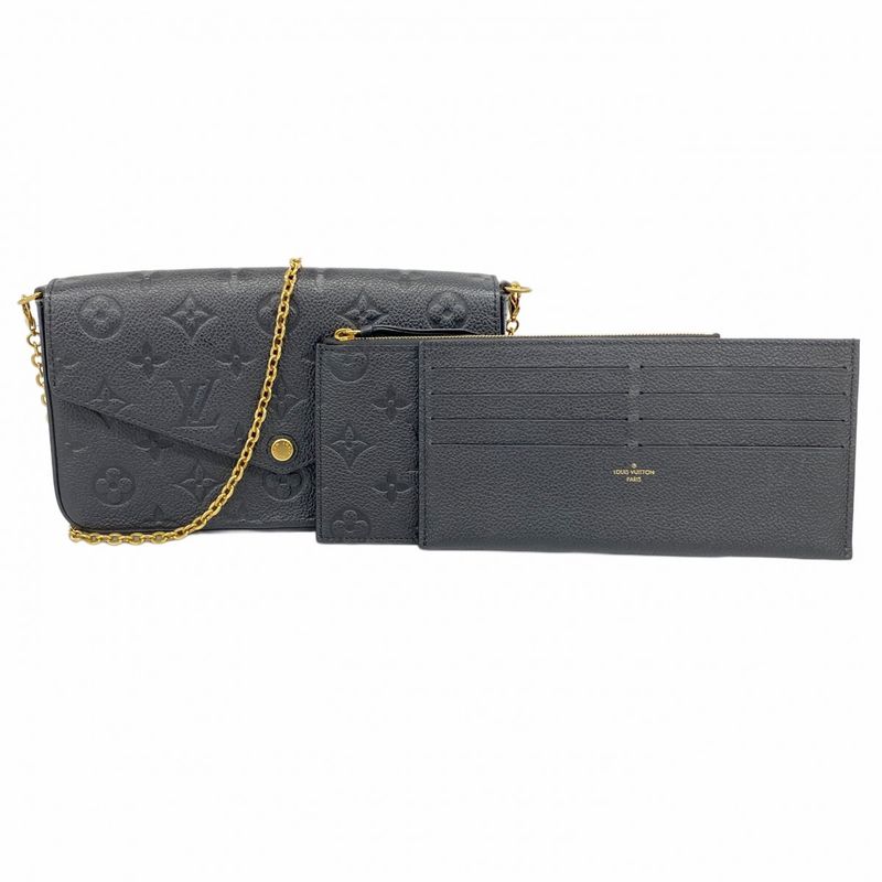 Louis Vuitton Shoulder Wallet Monogram/empreinte Pochette Felicie M82477 Noir