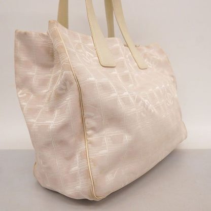Chanel Tote New Travel Nylon Pink White Women's