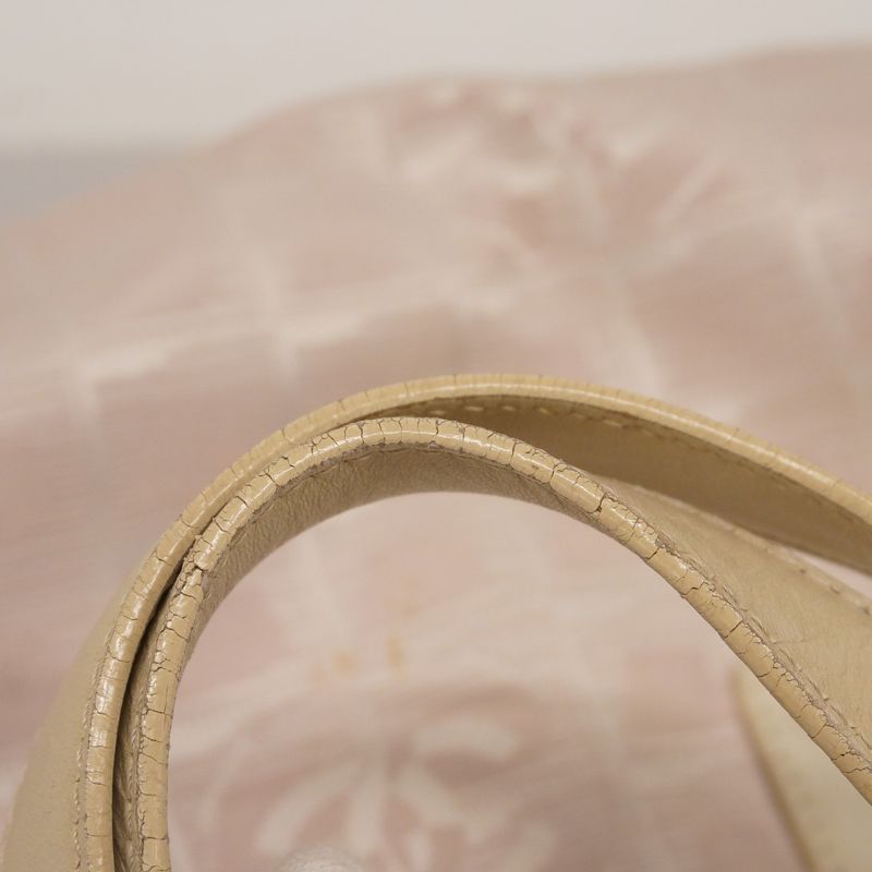 Chanel Tote New Travel Nylon Pink White Women's